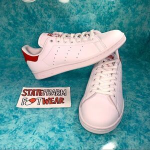 Adidas Stan Smith 'Lush Red’ Women’s Retro Leather Low Top Shoes